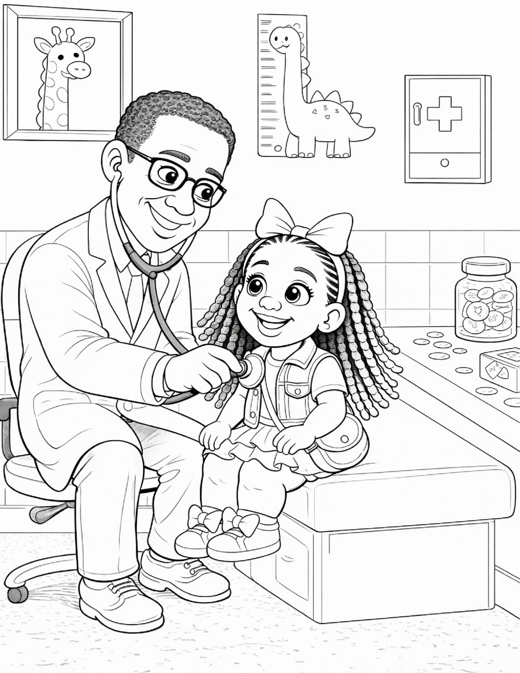 The Girl Next Door- A Story You can Color